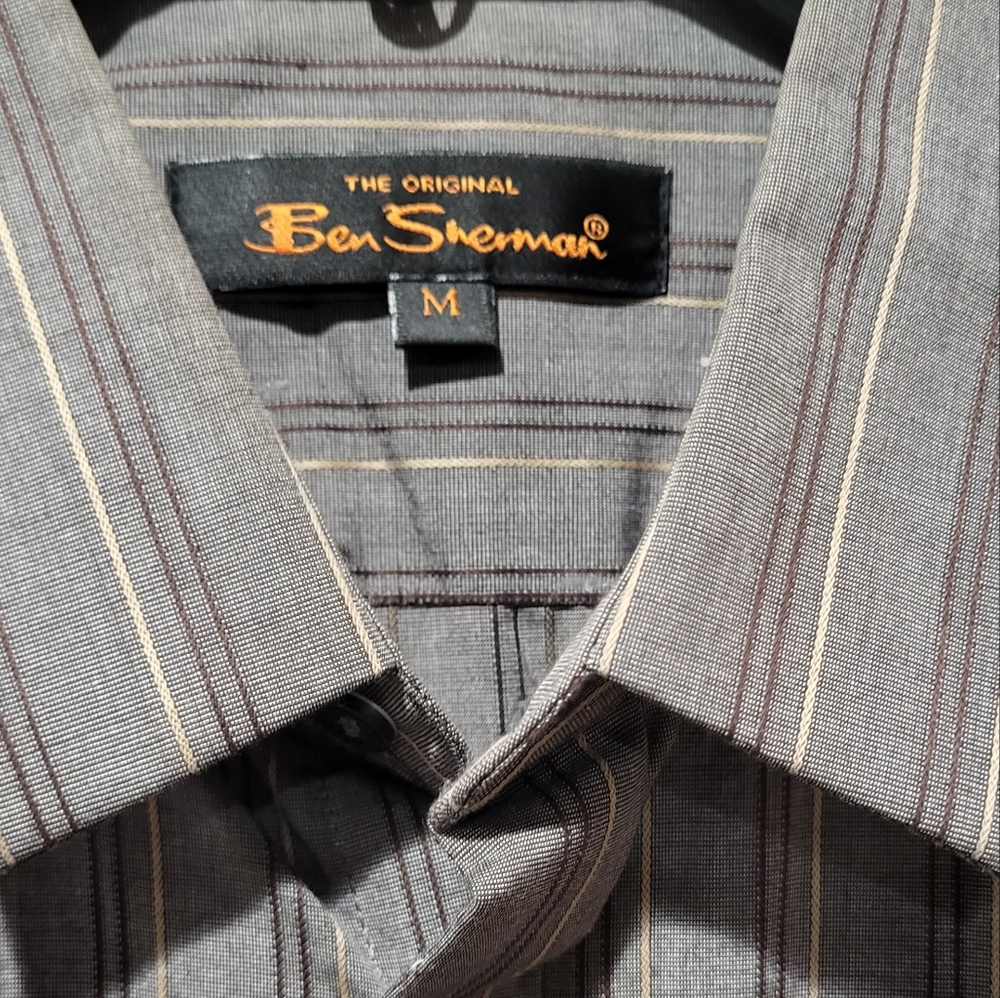 Ben Sherman Button Up Long Sleeve Dress Shirt sz M - Picture 2 of 3